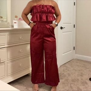Maroon Jumpsuit New with Tags